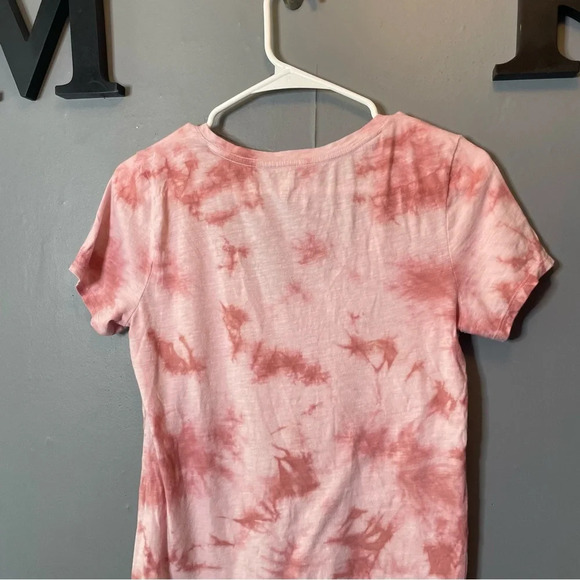 Victoria’s Secret PINK pink tye dye vneck short sleeve shirt size xs - Picture 4 of 7